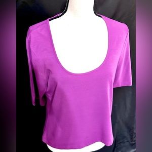 Anne Klein 2 - Size Large; Magenta/Purple colored top